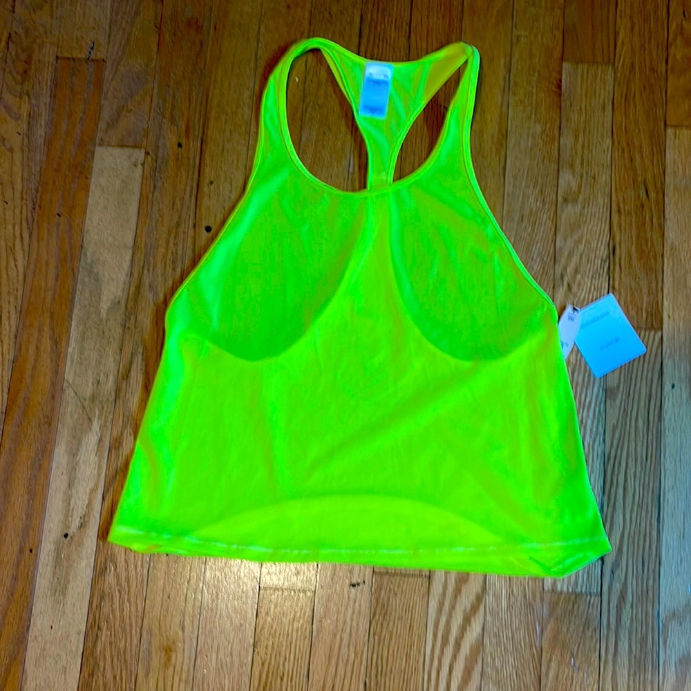 Victoria secrets sports tank top neon yellow great for running outside